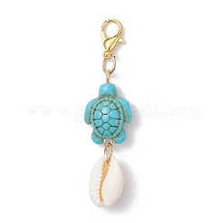 Decorazioni pendenti in turchese sintetico&nbsp;HJEW-JM03645-02