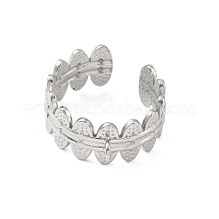 Brazalete ovalado de acero inoxidable 304 con engaste de anillo abierto&nbsp;SA-CBA37BC-07P
