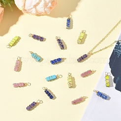 20шт 5 стиля подвески из натуральных и синтетических драгоценных камней&nbsp;PALLOY-YW00084