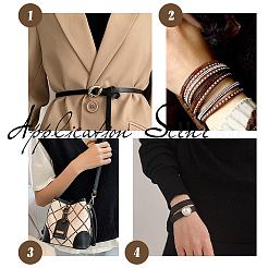 Плоский кожаный шнур для украшений&nbsp;WL-GF0001-06A-01