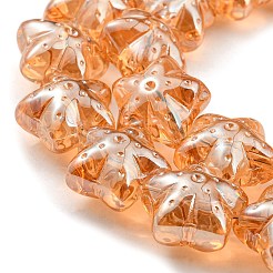 Fili di perle di vetro trasparente placcato con lucentezza perlata&nbsp;EGLA-G037-07A-PL02