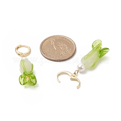 Pendientes colgantes de repollo chino de murano hechos a mano&nbsp;EJEW-TA00194