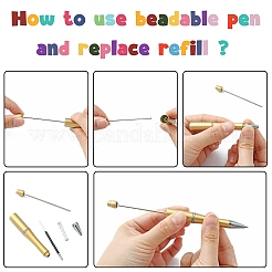 Stylos en plastique perlables&nbsp;X-AJEW-L082-A09