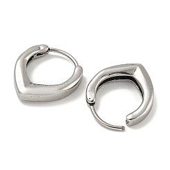 Orecchini a cerchio in acciaio chirurgico inossidabile 316&nbsp;EJEW-D096-18G-AS