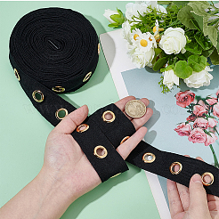 Хлопковые ленты с рисунком «елочка» и кольцами-люверсами&nbsp;OCOR-PH0005-36A-02