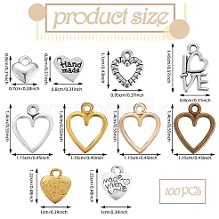 100 шт. 10 стиля подвески из сплава в тибетском стиле&nbsp;FIND-SZ0003-61