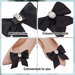 2 Stück Schuhdekoration aus Polyester mit Schleife und Strass&nbsp;FIND-DR0001-63B