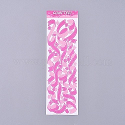 Étiquettes décoratives stickers, albums photos de bricolage à la main, rose, 165x50x0.5mm, motif: 6~72 mm