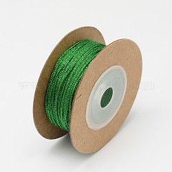 Hilos de nylon trenzado, verde, 1mm, alrededor de 14.21 yarda (13 m) / rollo