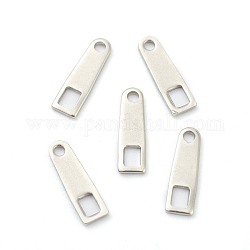 201 schede di catena in acciaio inox, connettori di estensione catena, colore acciaio inossidabile, 10x3x0.5mm, Foro: 1.2 mm e 1.7x2.4 mm
