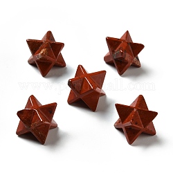 Натуральный красный бисер яшма, нет отверстий / незавершенного, Звезда Меркабы, 14.5~15x14.5~15x14.5~15 мм