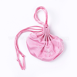 Bolsas de embalaje de seda, rosa perla, 8.4~8.7x12.8~13.1 cm