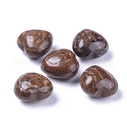 Natürlicher Bronzit-Herz-Liebesstein, Taschenpalmenstein zum Reiki-Ausgleich, 20x20x13~13.5 mm