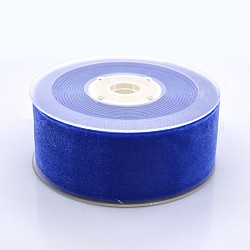 Cinta de terciopelo de poliéster para embalaje de regalo y decoración de festival, azul real, 1-1/2 pulgada (38 mm), aproximamente 20yards / rodillo (18.29 m / rollo)
