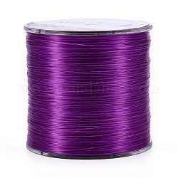 Flat Elastic Crystal String, Elastic Beading Thread, for Stretch Bracelet Making, Purple, 0.5mm, about 328.08 yards(300m)/roll