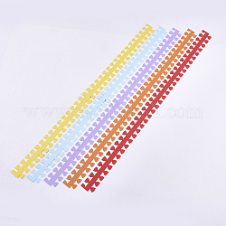 Bandes de quilling papier fleur bricolage, diy origami papier artisanat, couleur mixte, 495x31mm, 5colors / sac