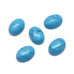 Cabochons en turquoise synthétique, ovale, 16.5x12x5mm