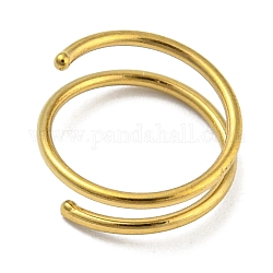 Ionenplattierung (IP) 316 doppelter Nasenring aus Edelstahl für einzelnes Piercing, Spiralnasenring, golden, 9.5x6.5 mm, Innendurchmesser: 8 mm