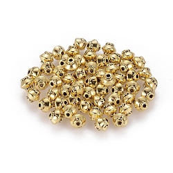 Perline di distanziatore stile tibetano, bicono, colore oro antico, piombo & cadimo libero, bicono, 5x4.5mm, Foro: 1 mm