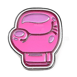 Pin esmaltado serie rosa, Broche de aleación de zinc y platino para mujer., guantes, 28.5x26.5x1.5mm