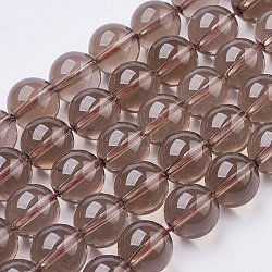 Fumosi perle di quarzo fili, tondo, 8mm, Foro: 1 mm