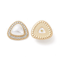 Cabochons en imitation perles ABS, de trouver des strass en alliage, triangle, or, 21x21x6mm