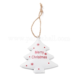 Decoración colgante grande de hierro con tema navideño, cuerda de cáñamo árbol de navidad fiesta adornos colgantes, árbol de Navidad, 192mm