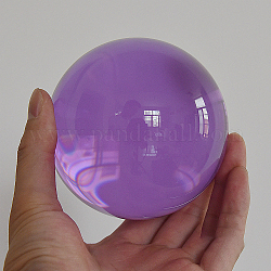 Décors en verre, boule de cristal, ronde, Prune, 50mm
