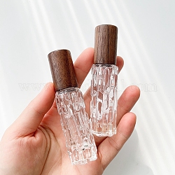 Botellas de spray de bomba de vidrio, botella recargable de perfume, Claro, 2.3x9.4 cm, capacidad: 10ml (0.34fl. oz)