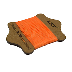 Вощеный нейлоновый шнур, оранжево-красный, 0.45 мм, около 21.87 ярда (20 м) на карту