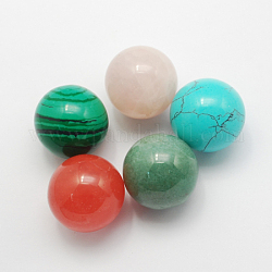 Natürliche und synthetische Edelsteinperlen, Edelsteinkugel, gemischten Stil, kein Loch / ungekratzt, Runde, gemischte Stein, 25 mm