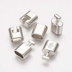 Alloy Snap Lock Clasps, Cadmium Free & Lead Free, Platinum Color, Size: about 14mm wide, 32mm long, 8mm thick, hole: about 6mm wide, 11mm long