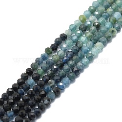 Natural Tourmaline Beads Strands, Faceted, Round, 2mm, Hole: 0.5mm, about 215pcs/strand, 15.16''~15.55''(38.5~39.5cm)