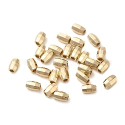 Abalorios de plástico CCB, facetados, columna, dorado, 6x4x3.5mm, agujero: 1.8 mm