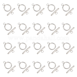304 Stainless Steel Toggle Clasps, Stainless Steel Color, Toggle: 21x16mm, Hole: 3mm, Bar: 23x3mm, Hole: 3mm