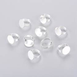 Des composants d'anneau de fer, réglable, couleur argentée, diamètre intérieur: 18 mm