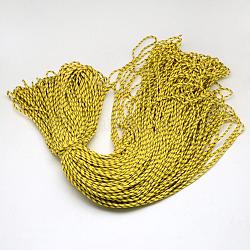 Seile aus Polyester und Spandex, 1 innerer Kern, Gelb, 2 mm, ca. 109.36 Yard (100m)/Bündel