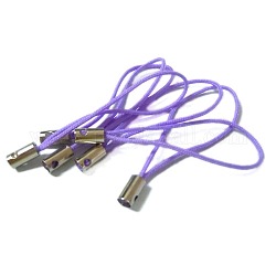 Cinghia del telefono mobile, colorati fai da te cinghie del telefono cellulare, passante in nylon con estremità in lega, lilla, 50~60mm
