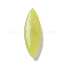 Perline per occhi di casa in giada gialla naturale, top forato, 33x10x7mm, foro:0.80mm