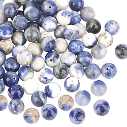 Natur Sodalith Perlen Stränge, Runde, 10~10.5 mm, Bohrung: 1.2 mm, ca. 36 Stk. / Strang, 15.5 Zoll (39.37 cm)