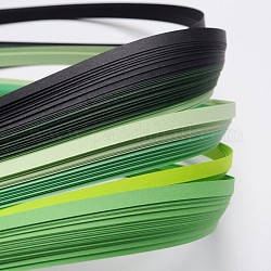 6 Farben quilling Papierstreifen, grün, 530x5 mm, über 120strips / bag, 20strips / Farbe