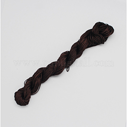 Fil de nylon, cordon de bijoux en nylon pour la fabrication de bracelets tissés , brun coco, 1mm, environ 26.24 yards (24m)/paquet, 10 faisceaux / sac, environ 262.46 yards (240 m)/sac