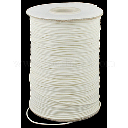 Cordón de poliéster encerado coreano, Cuerda de la perla, blanco cremoso, 1.2mm, aproximamente 185 yardas / rodillo