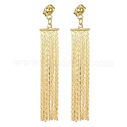 Orecchini con nappa a catena coreana in ottone, orecchini pendenti lunghi con 304 perno in acciaio inossidabile, oro, 56.5x10mm