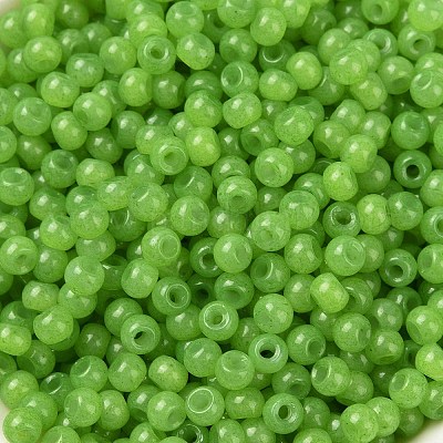 6/0 Jadeglasimitatperlen&nbsp;SEED-T006-04A-11-1