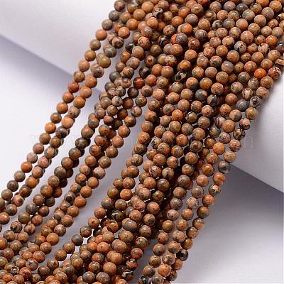 Натуральная кожа леопарда из яшмы G-K146-12-3mm-1