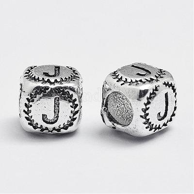 6mm Sterling Silver Letter Beads