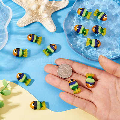 12шт ручной работы бусины лэмпворк&nbsp;LAMP-TA0001-74D-1