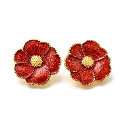 Aretes de aleación de esmalte&nbsp;EJEW-H156-01G-1