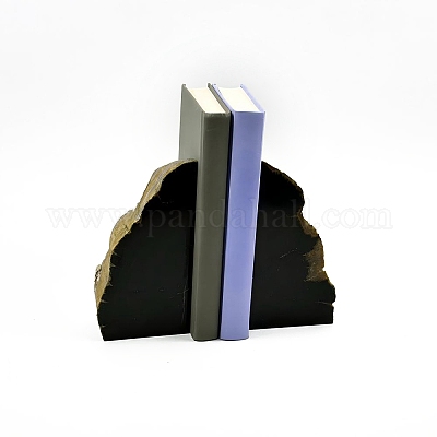 Декоративные подставки для книг из натурального окаменелого дерева&nbsp;AJEW-H157-04-1